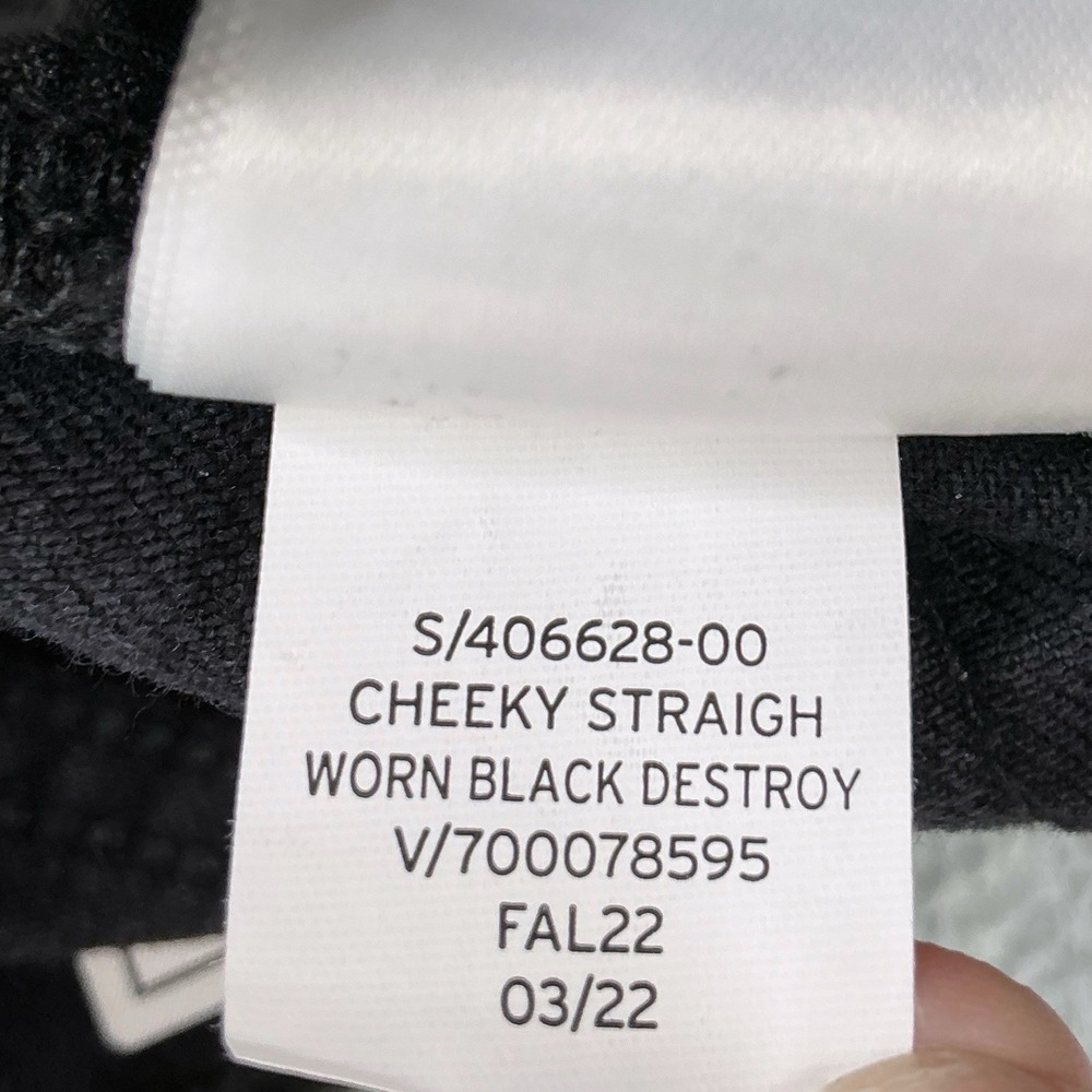 GAP Jeans Women 2/26 (ACTUAL 26x26.5) Black Cheeky Straight High Rise NWT - Picture 11 of 16